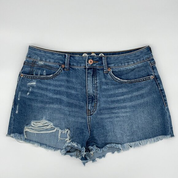 Rewash Vintage Reunion Mom Shorts High Rise Distressed Denim Jean Size 11/30 - Picture 1 of 3